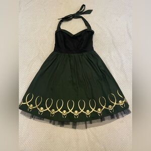 Her Universe Marvel Loki dress green gold and black size
Medium